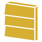 Yellow abstract geometric shape on black background.